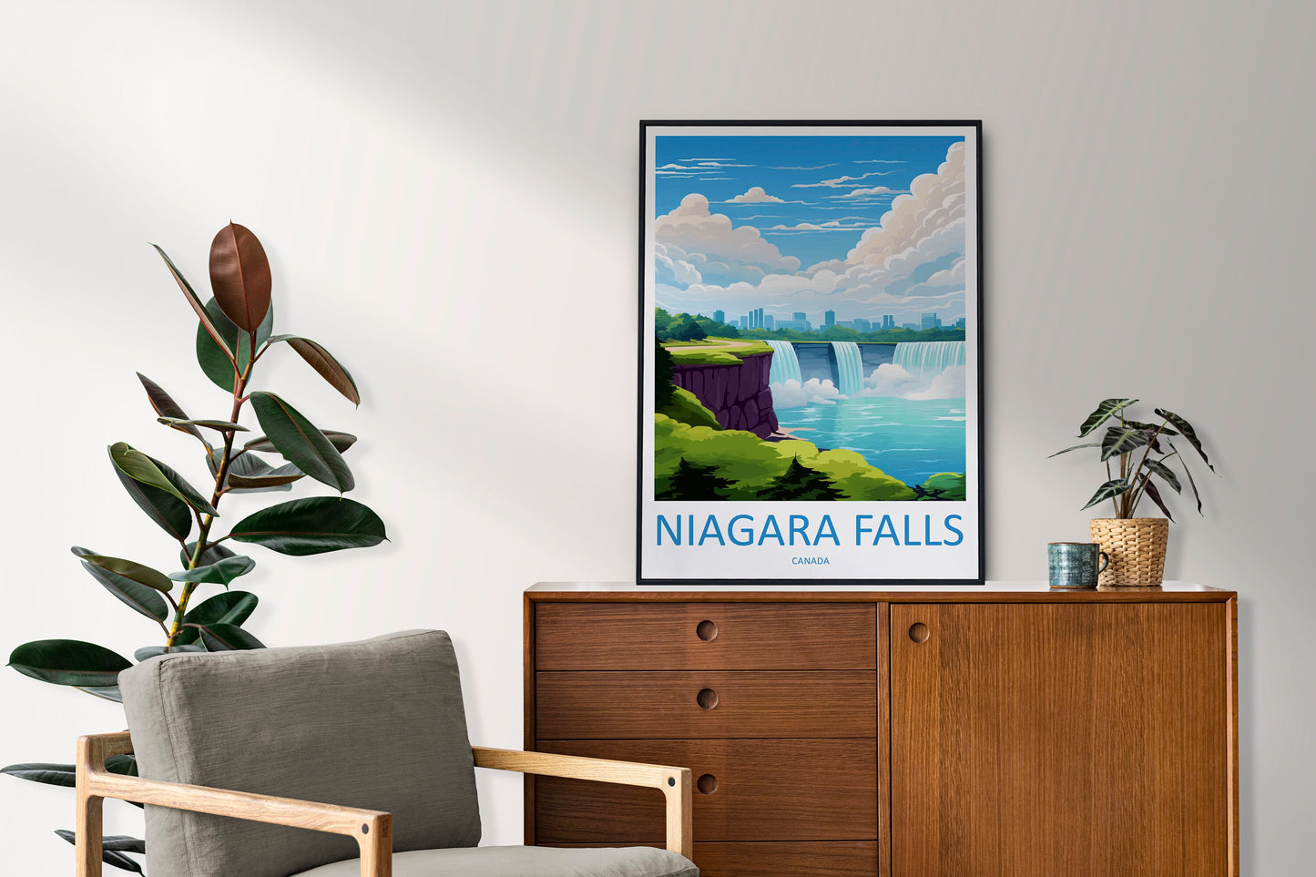 Niagara Falls Travel Print Wall Art Niagara Falls Wall Hanging Home Décor Niagara Falls Gift Art Lovers Canada Art Lover Gift Niagara Falls