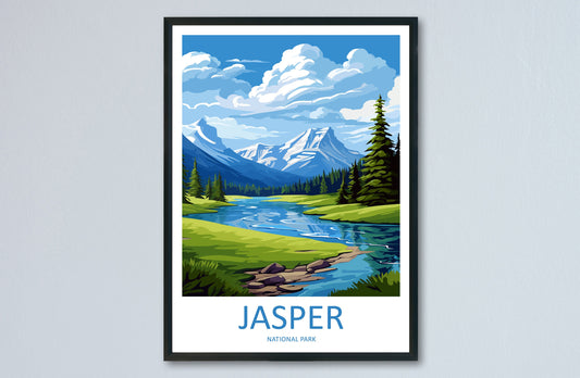 Jasper National Park Travel Print Wall Art Jasper National Park Wall Hanging Home Décor Jasper National Park Gift Art Lovers Canada Art Gift