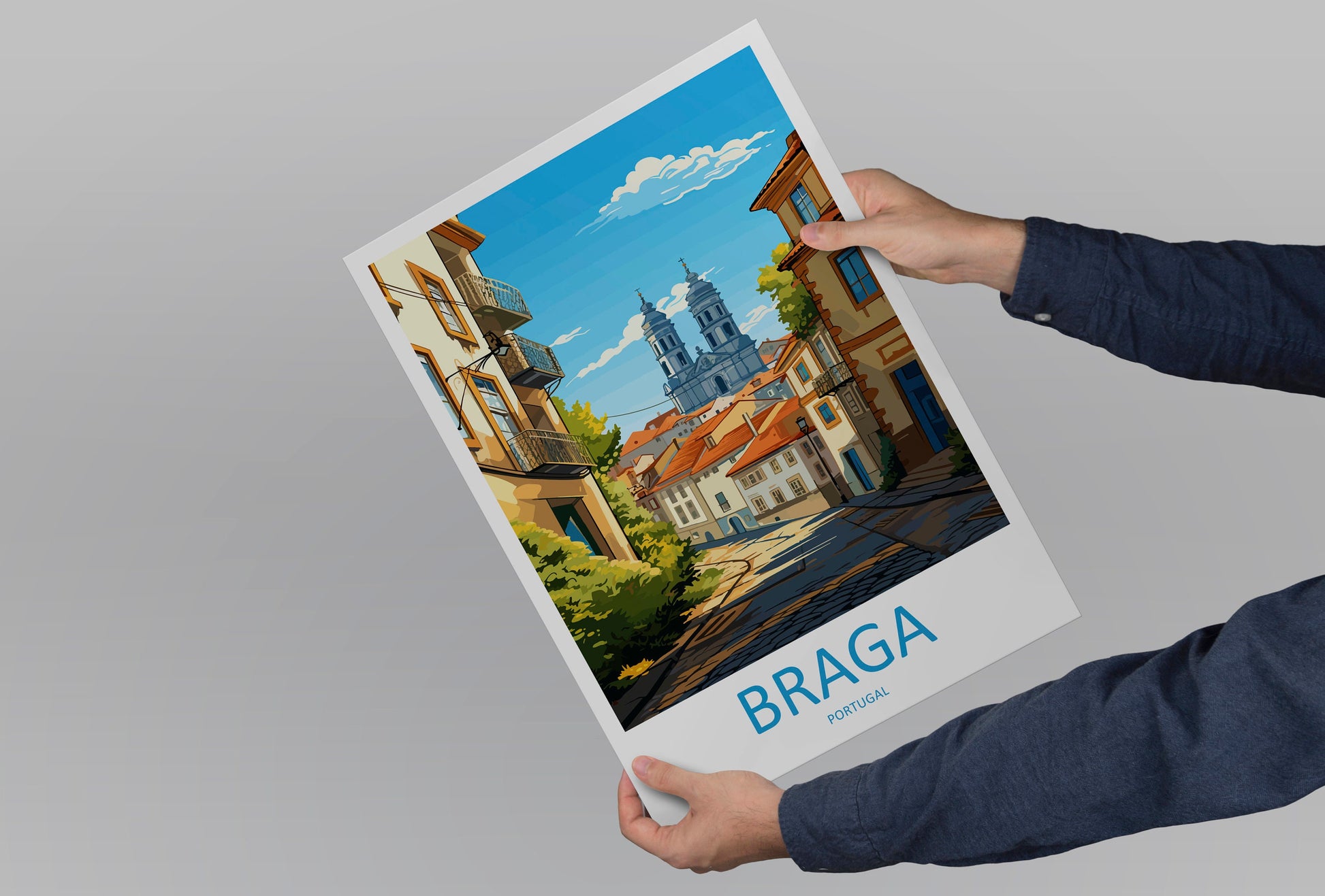Braga Travel Print Wall Art Braga Wall Hanging Home Décor Braga Gift Art Lovers Portugal Art Lover Gift Braga Wall Art