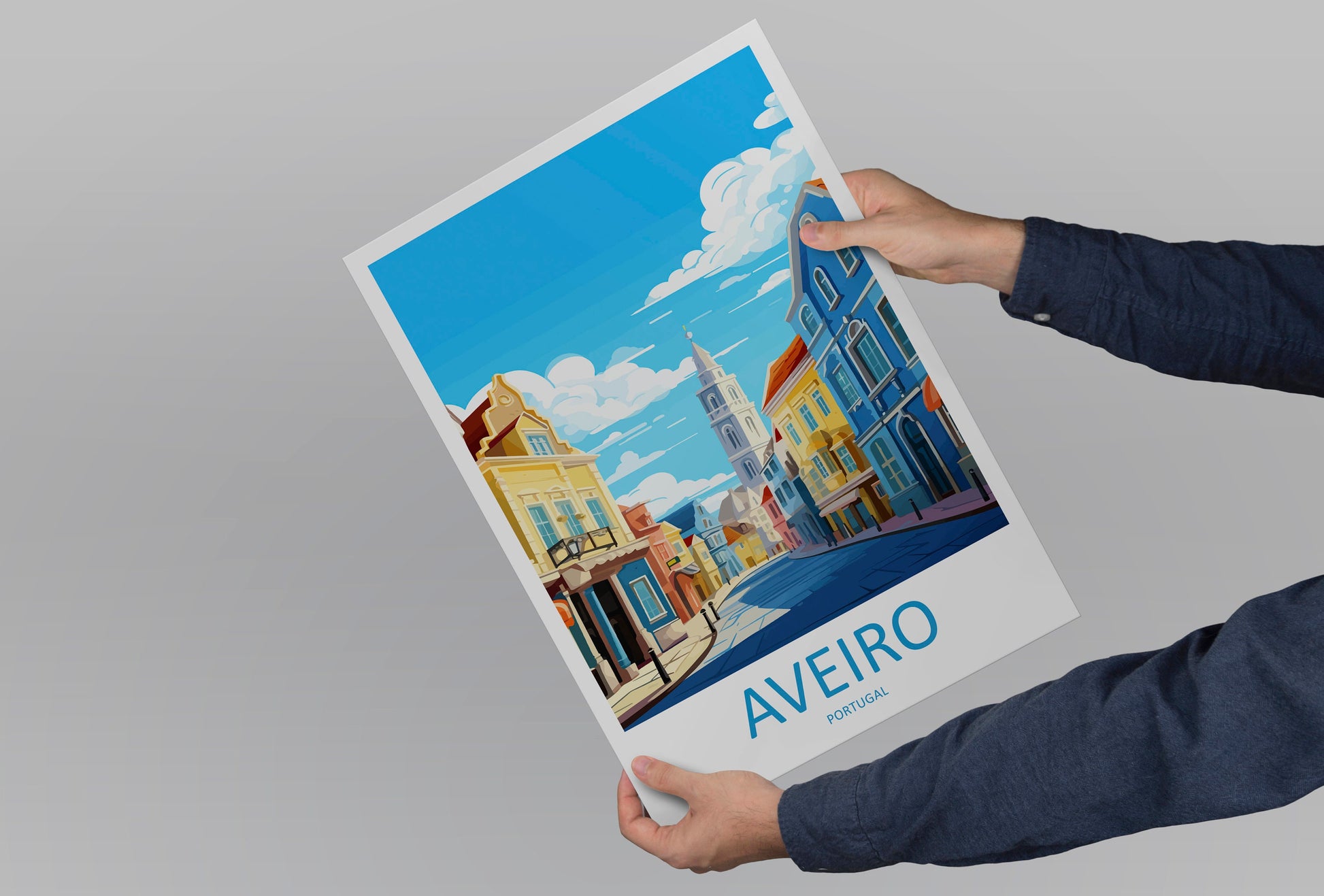 Aveiro Travel Print Wall Art Aveiro Wall Hanging Home Décor Aveiro Gift Art Lovers Portugal Art Lover Gift Aveiro Wall Art
