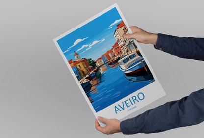 Aveiro Travel Print Wall Art Aveiro Wall Hanging Home Décor Aveiro Gift Art Lovers Portugal Art Lover Gift Aveiro Wall Art