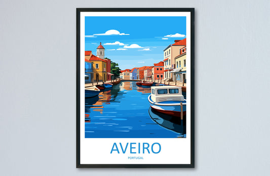 Aveiro Travel Print Wall Art Aveiro Wall Hanging Home Décor Aveiro Gift Art Lovers Portugal Art Lover Gift Aveiro Wall Art