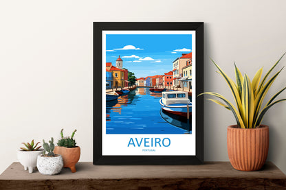 Aveiro Travel Print Wall Art Aveiro Wall Hanging Home Décor Aveiro Gift Art Lovers Portugal Art Lover Gift Aveiro Wall Art