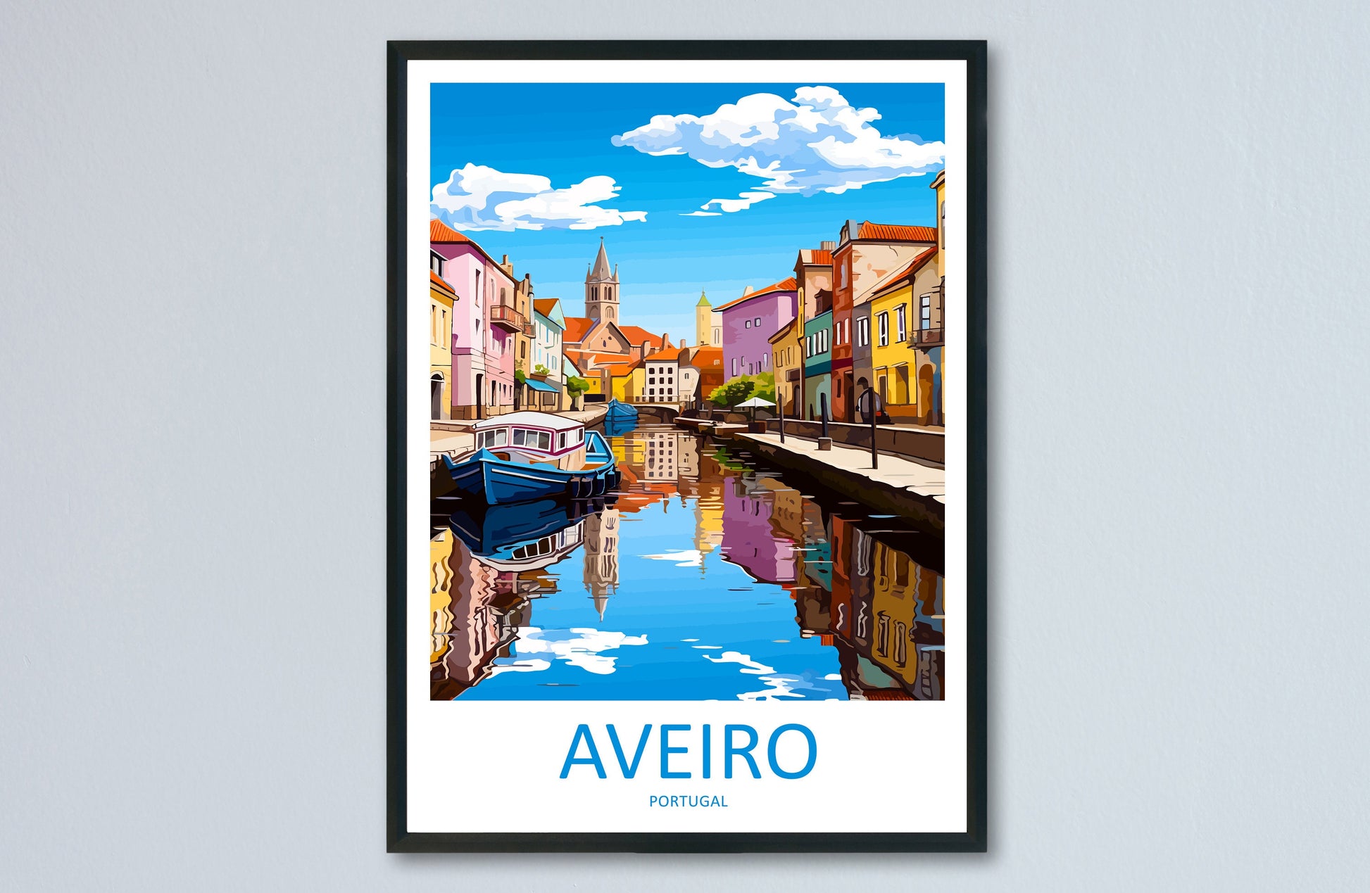 Aveiro Travel Print Wall Art Aveiro Wall Hanging Home Décor Aveiro Gift Art Lovers Portugal Art Lover Gift Aveiro Wall Art
