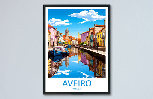 Aveiro Travel Print Wall Art Aveiro Wall Hanging Home Décor Aveiro Gift Art Lovers Portugal Art Lover Gift Aveiro Wall Art
