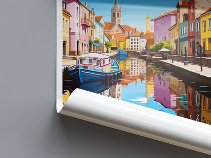 Aveiro Travel Print Wall Art Aveiro Wall Hanging Home Décor Aveiro Gift Art Lovers Portugal Art Lover Gift Aveiro Wall Art