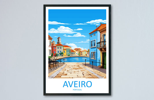 Aveiro Travel Print Wall Art Aveiro Wall Hanging Home Décor Aveiro Gift Art Lovers Portugal Art Lover Gift Aveiro Wall Art