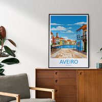 Aveiro Travel Print Wall Art Aveiro Wall Hanging Home Décor Aveiro Gift Art Lovers Portugal Art Lover Gift Aveiro Wall Art