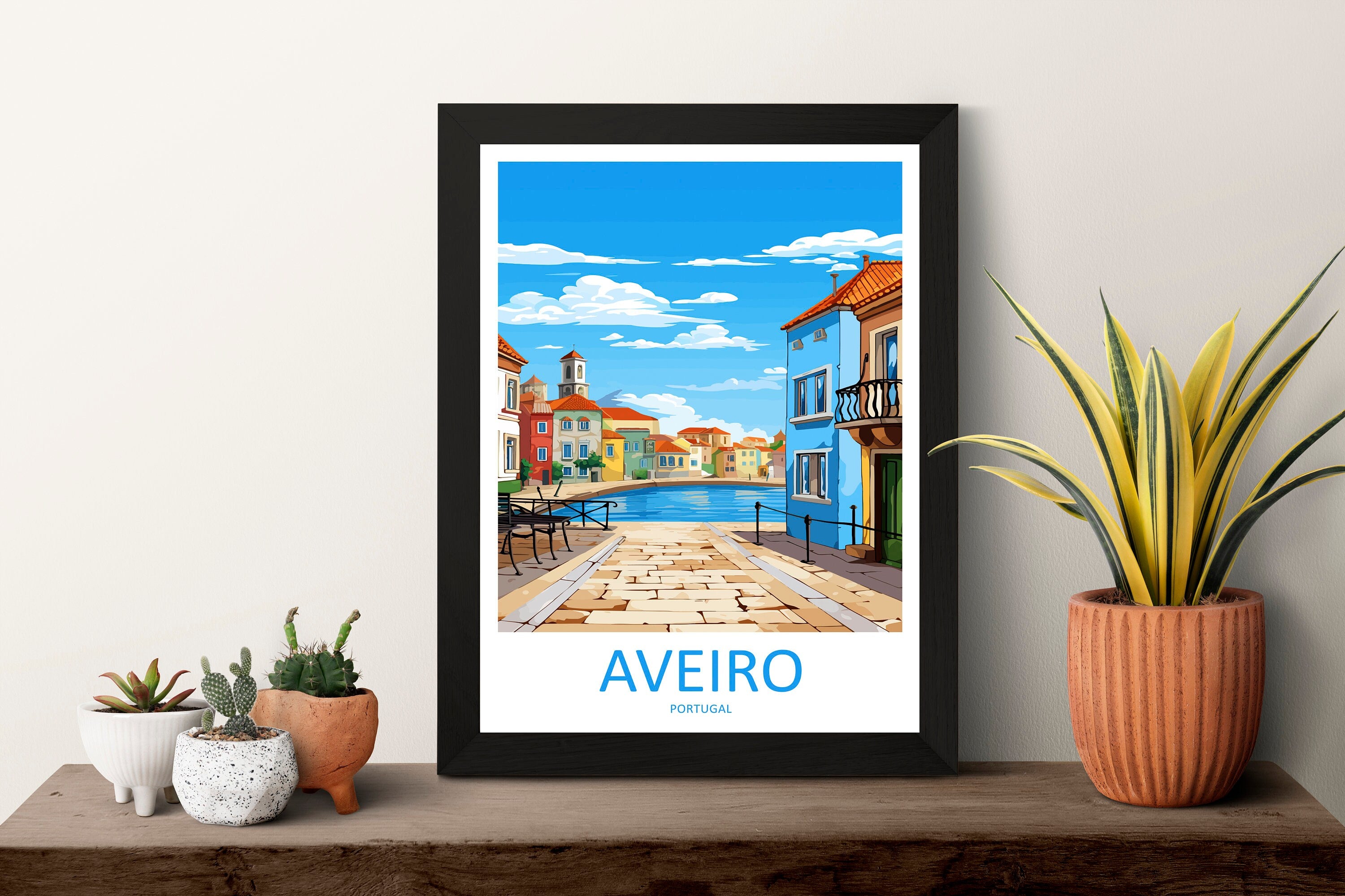 Aveiro Travel Print Wall Art Aveiro Wall Hanging Home Décor Aveiro Gift Art Lovers Portugal Art Lover Gift Aveiro Wall Art