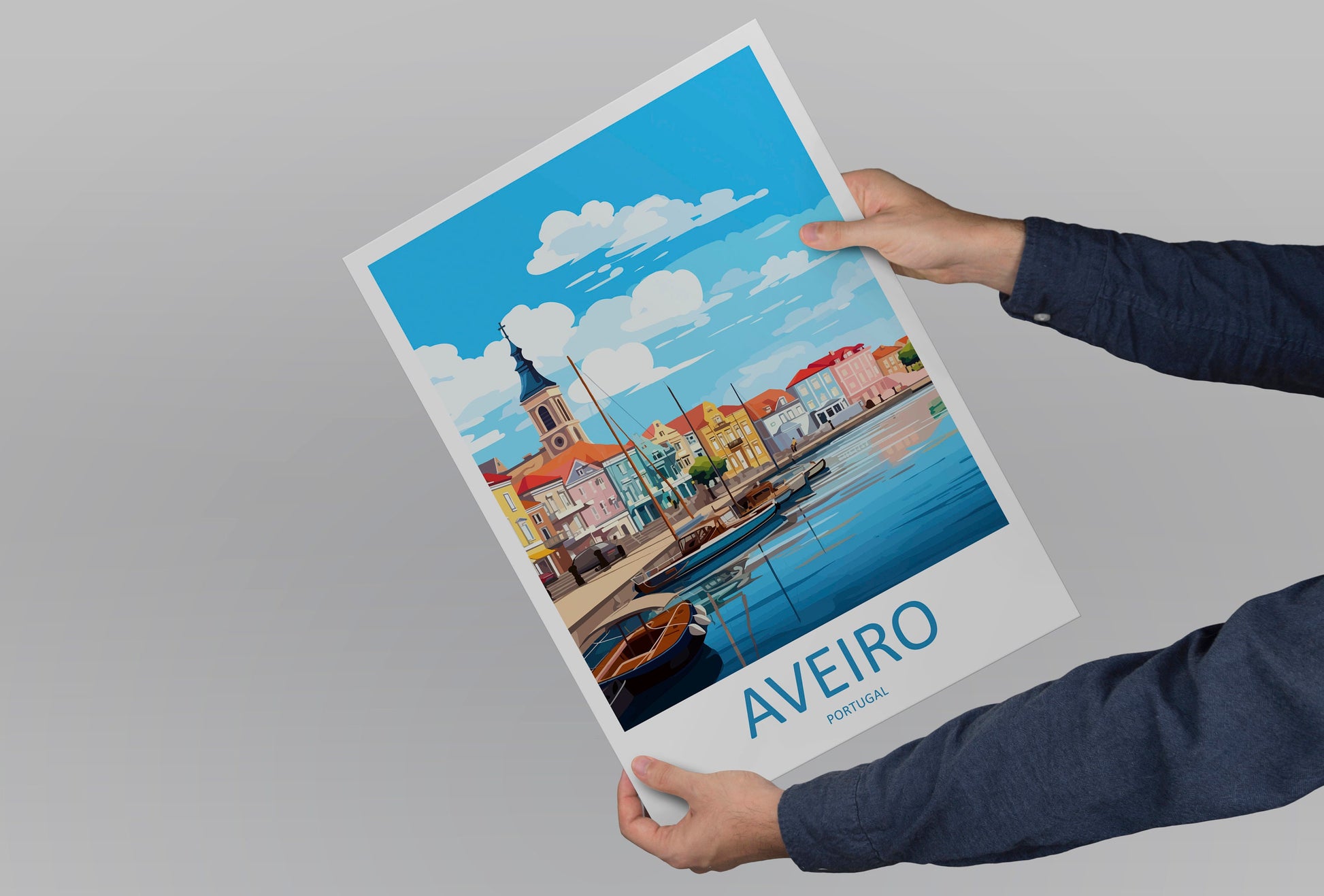 Aveiro Travel Print Wall Art Aveiro Wall Hanging Home Décor Aveiro Gift Art Lovers Portugal Art Lover Gift Aveiro Wall Art