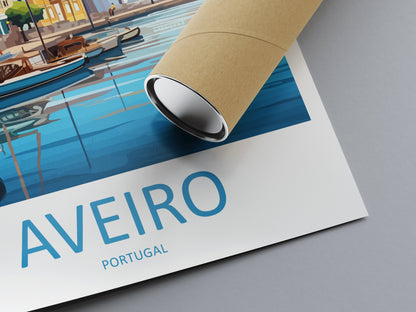 Aveiro Travel Print Wall Art Aveiro Wall Hanging Home Décor Aveiro Gift Art Lovers Portugal Art Lover Gift Aveiro Wall Art