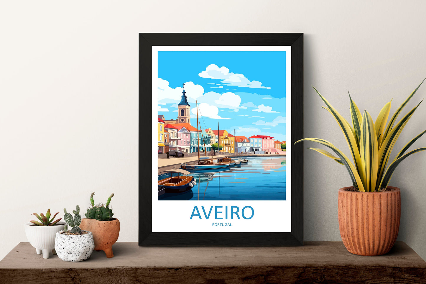 Aveiro Travel Print Wall Art Aveiro Wall Hanging Home Décor Aveiro Gift Art Lovers Portugal Art Lover Gift Aveiro Wall Art