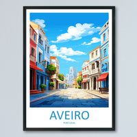 Aveiro Travel Print Wall Art Aveiro Wall Hanging Home Décor Aveiro Gift Art Lovers Portugal Art Lover Gift Aveiro Wall Art