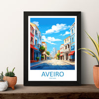Aveiro Travel Print Wall Art Aveiro Wall Hanging Home Décor Aveiro Gift Art Lovers Portugal Art Lover Gift Aveiro Wall Art
