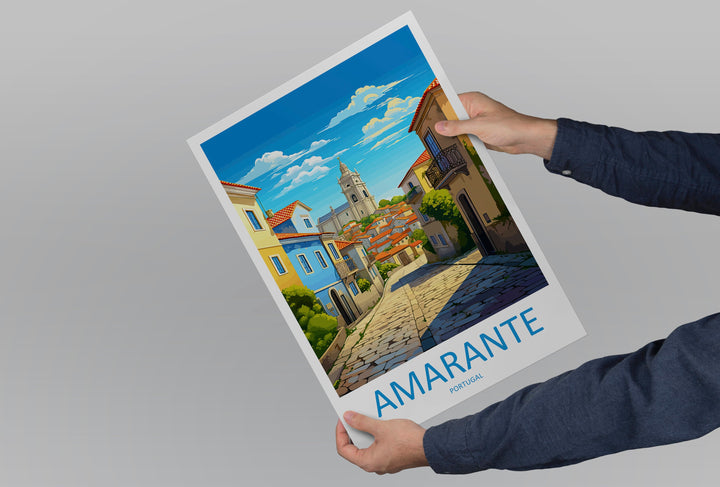 Amarante Travel Print Wall Art Amarante Wall Hanging Home Décor Amarante Gift Art Lovers Portugal Art Lover Gift Amarante Wall Art