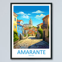 Amarante Travel Print Wall Art Amarante Wall Hanging Home Décor Amarante Gift Art Lovers Portugal Art Lover Gift Amarante Wall Art