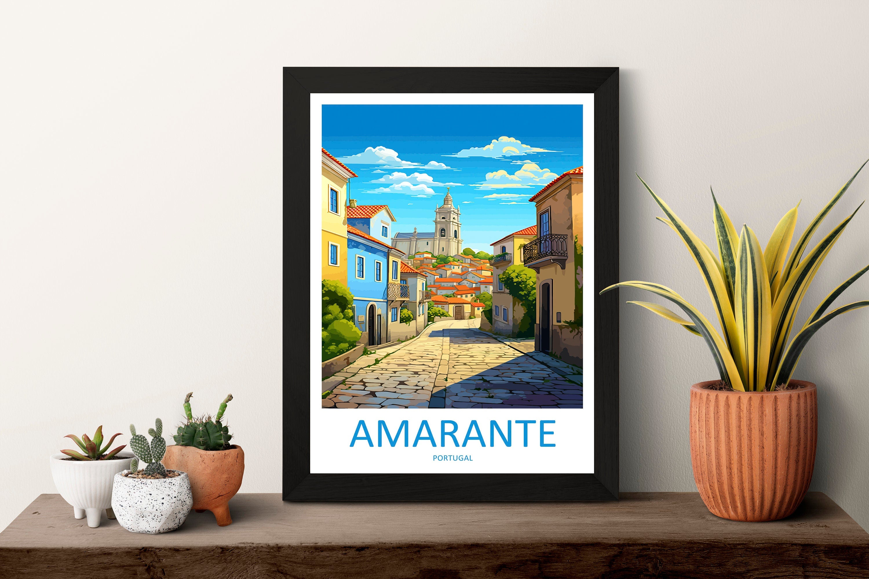 Amarante Travel Print Wall Art Amarante Wall Hanging Home Décor Amarante Gift Art Lovers Portugal Art Lover Gift Amarante Wall Art