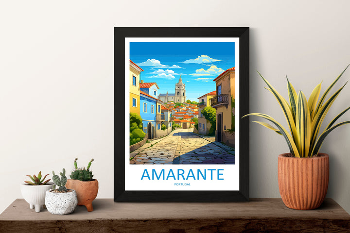 Amarante Travel Print Wall Art Amarante Wall Hanging Home Décor Amarante Gift Art Lovers Portugal Art Lover Gift Amarante Wall Art