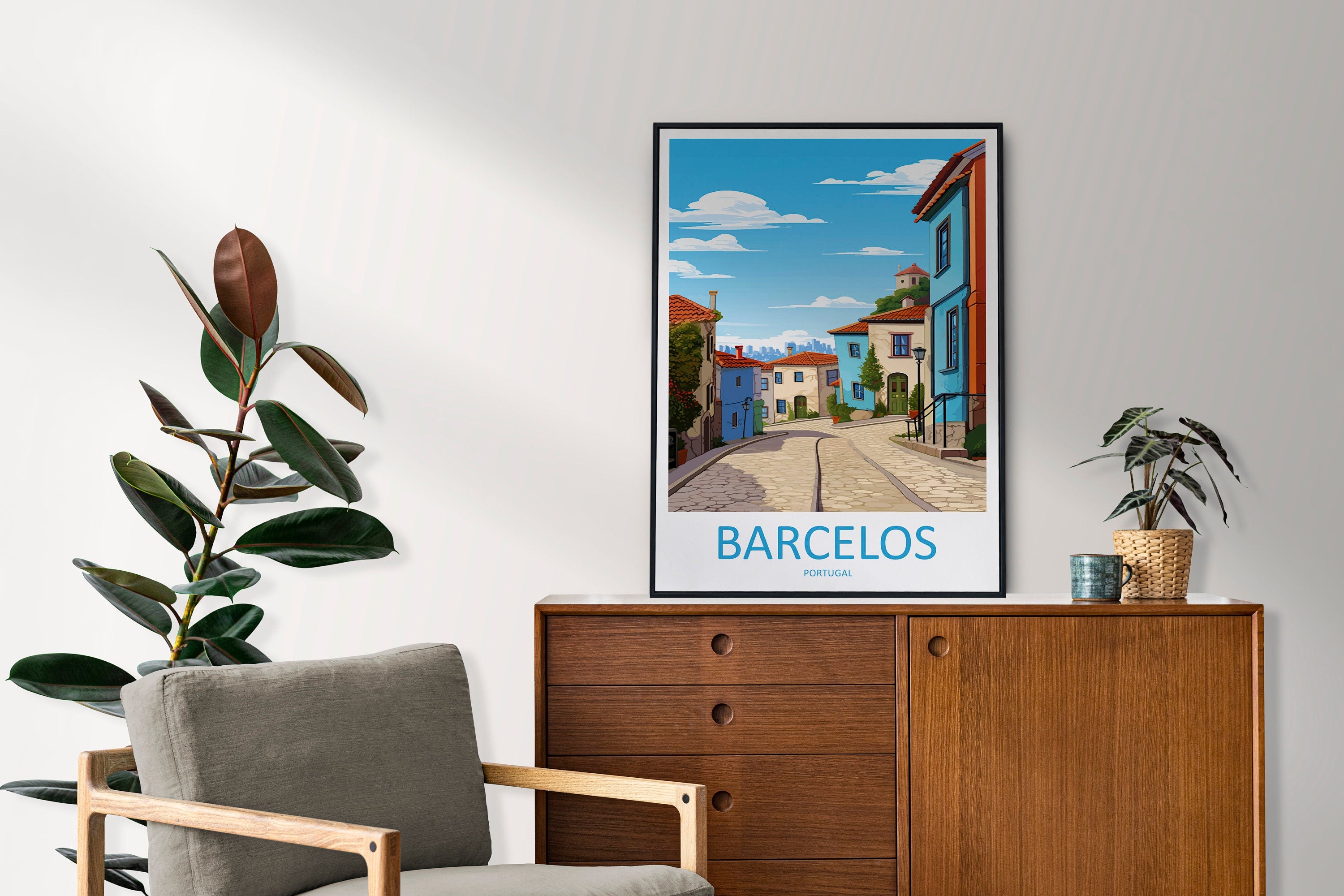 Barcelos Travel Print Wall Art Barcelos Wall Hanging Home Décor Barcelos Gift Art Lovers Portugal Art Lover Gift Barcelos Wall Art