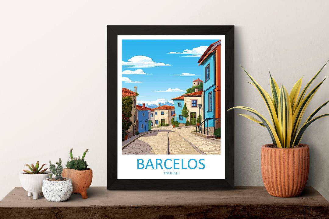 Barcelos Travel Print Wall Art Barcelos Wall Hanging Home Décor Barcelos Gift Art Lovers Portugal Art Lover Gift Barcelos Wall Art