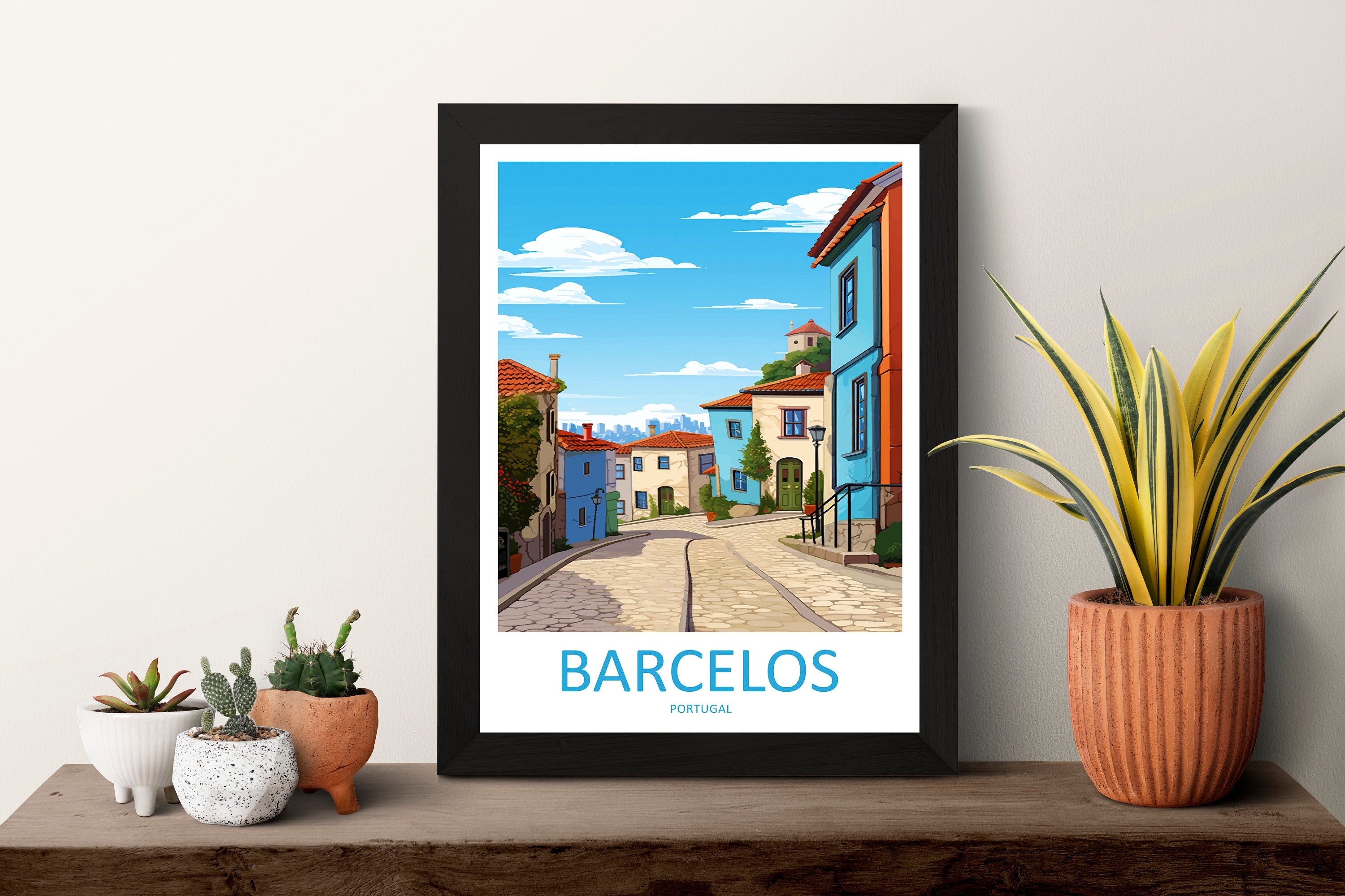 Barcelos Travel Print Wall Art Barcelos Wall Hanging Home Décor Barcelos Gift Art Lovers Portugal Art Lover Gift Barcelos Wall Art
