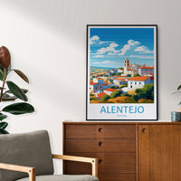 Alentejo Travel Print Wall Art Alentejo Wall Hanging Home Décor Alentejo Gift Art Lovers Portugal Art Lover Gift Alentejo Wall Art