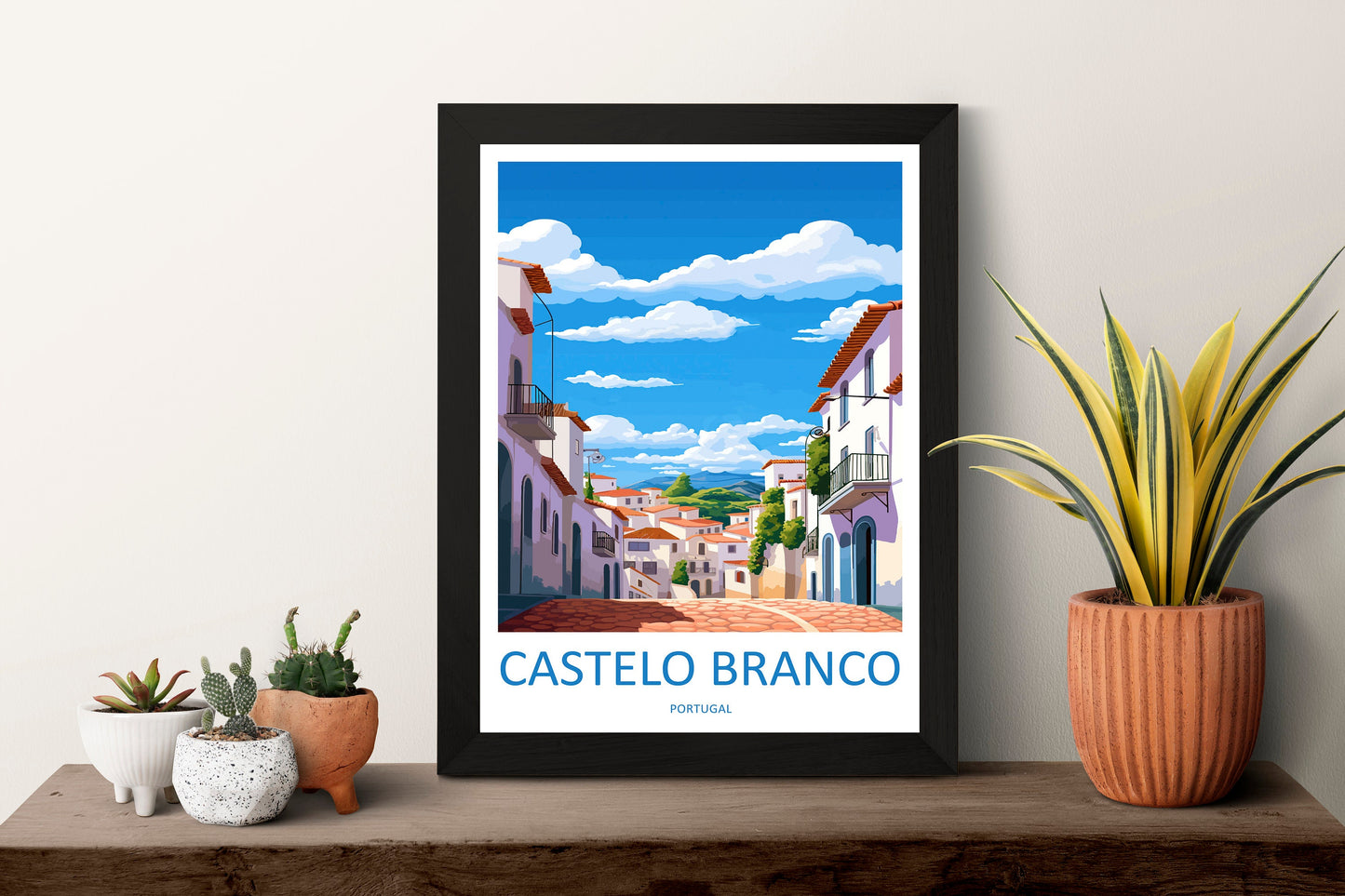 Castelo Branco Travel Print Wall Art Castelo Branco Wall Hanging Home Décor Castelo Branco Gift Art Lovers Portugal Art Lover Gift