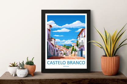 Castelo Branco Travel Print Wall Art Castelo Branco Wall Hanging Home Décor Castelo Branco Gift Art Lovers Portugal Art Lover Gift