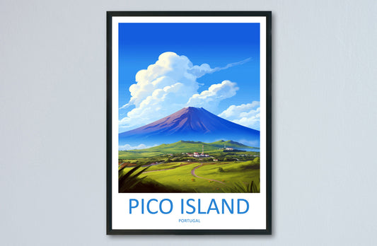 Pico Island Travel Print Wall Art Pico Island Wall Hanging Home Décor Pico Island Gift Art Lovers Portugal Art Lover Gift