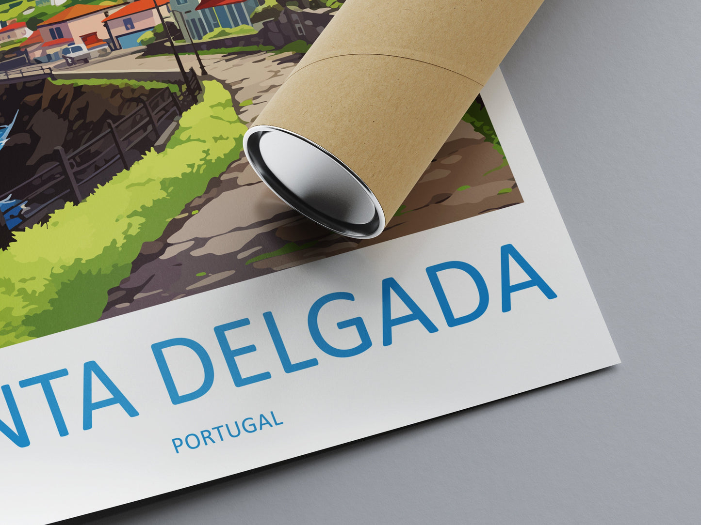 Ponta Delgada Travel Print Wall Art Ponta Delgada Wall Hanging Home Décor Ponta Delgada Gift Art Lovers Portugal Art Lover Gift