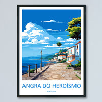 Angra do Heroísmo Travel Print Wall Art Angra do Heroísmo Wall Hanging Home Décor Angra do Heroísmo Gift Art Lovers Portugal Art Lover Gift