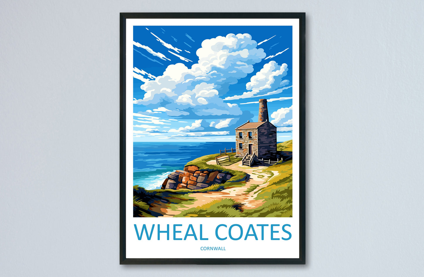 Wheal Coates Travel Print Wall Art Wheal Coates Wall Hanging Home Décor Wheal Coates Gift Art Lovers England Art Lover Gift Wheal Coates