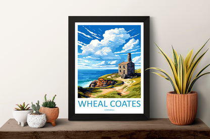 Wheal Coates Travel Print Wall Art Wheal Coates Wall Hanging Home Décor Wheal Coates Gift Art Lovers England Art Lover Gift Wheal Coates