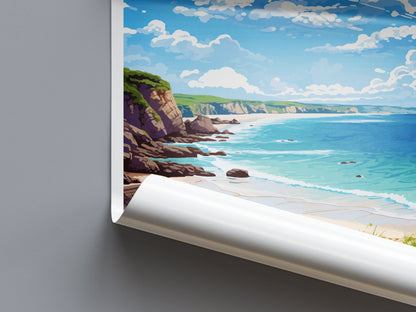 Trevaunance Cove Travel Print Wall Art Trevaunance Cove Wall Hanging Home Décor Trevaunance Cove Gift Art Lovers Cornwall Art Lover Gift