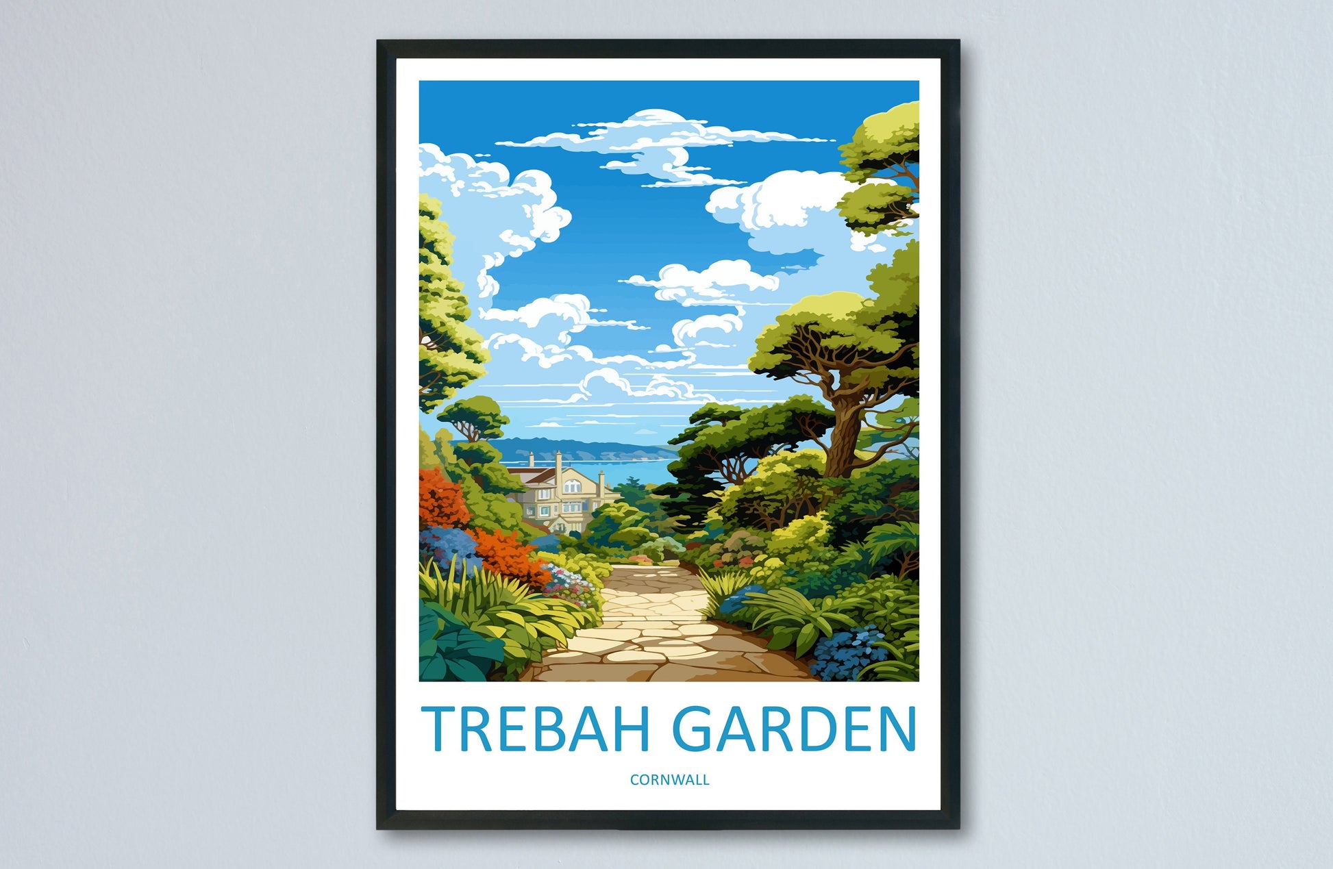 Trebah Gardens Travel Print Wall Art Trebah Gardens Wall Hanging Home Décor Trebah Gardens Gift Art Lovers Cornwall Art Lover Gift