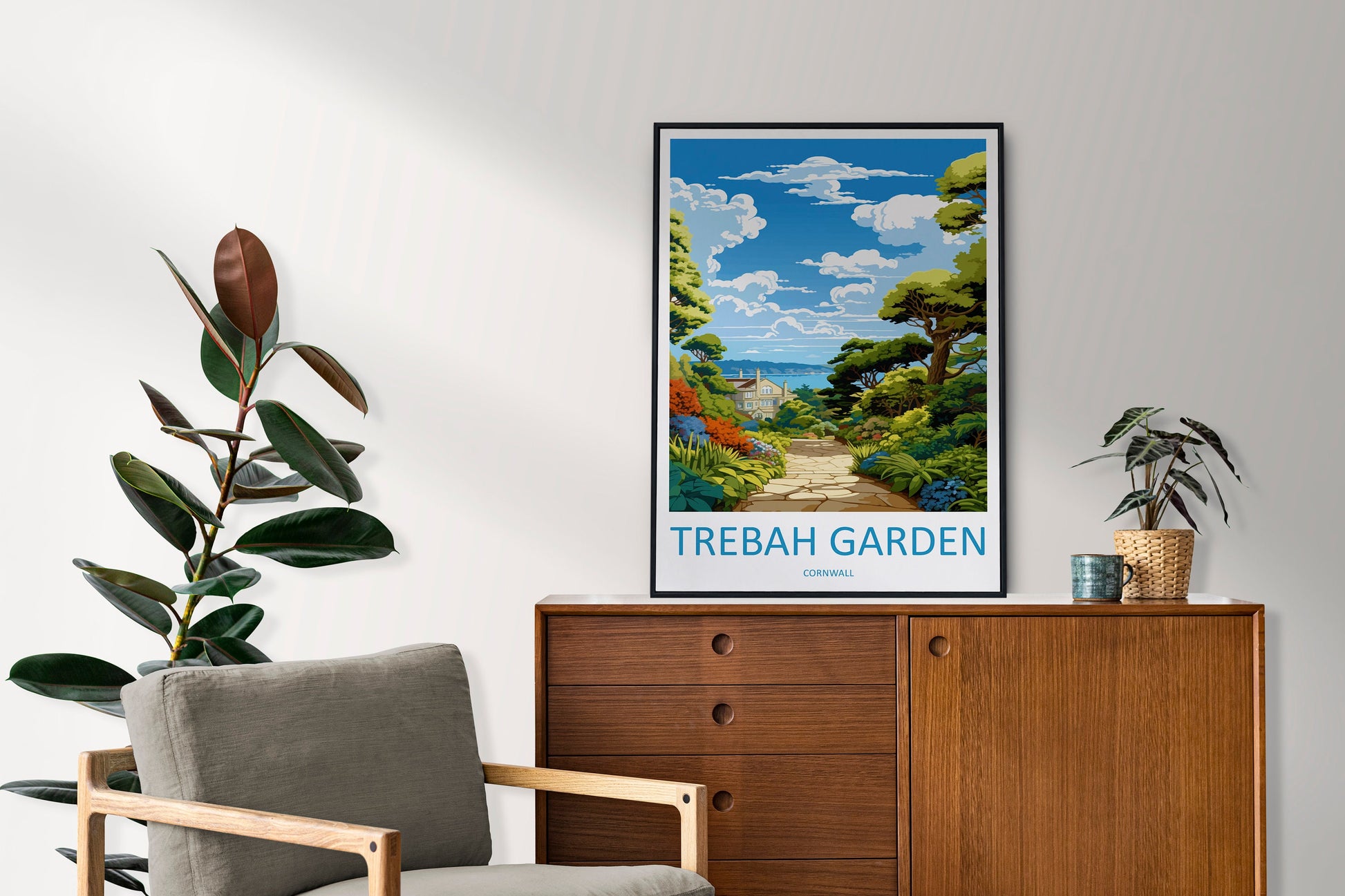 Trebah Gardens Travel Print Wall Art Trebah Gardens Wall Hanging Home Décor Trebah Gardens Gift Art Lovers Cornwall Art Lover Gift