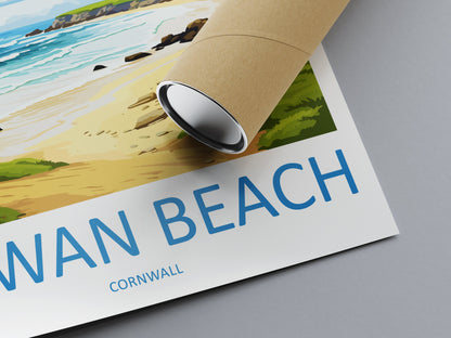 Towan Beach Travel Print Wall Art Towan Beach Wall Hanging Home Décor Towan Beach Gift Art Lovers Cornwall Art Lover Gift