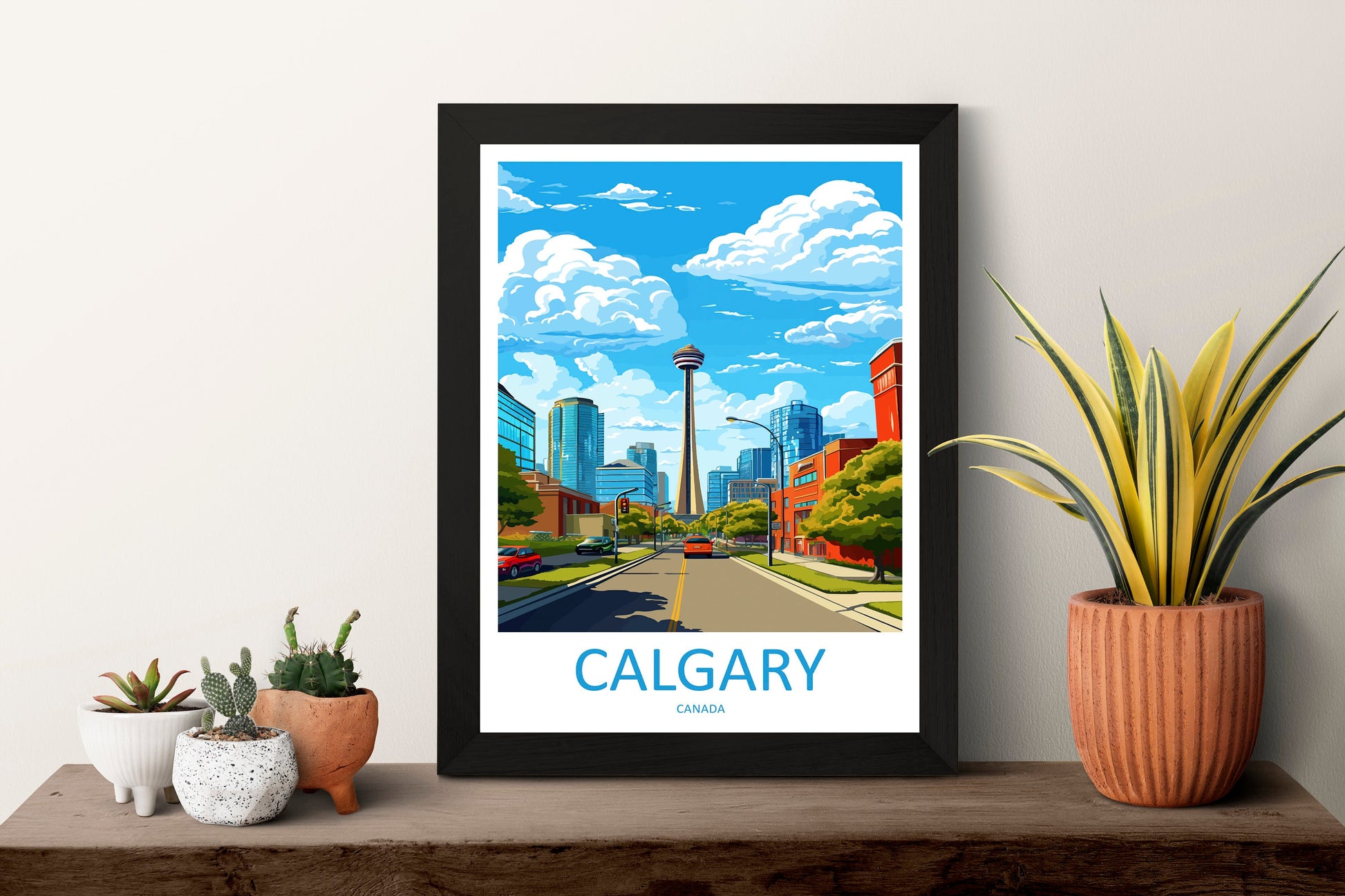Calgary Travel Print Wall Art Calgary Wall Hanging Home Décor Calgary Gift Art Lovers Canada Art Lover Gift Calgary Gift