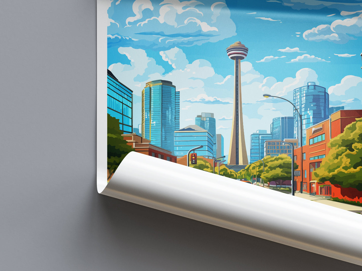 Calgary Travel Print Wall Art Calgary Wall Hanging Home Décor Calgary Gift Art Lovers Canada Art Lover Gift Calgary Gift