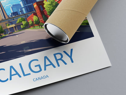 Calgary Travel Print Wall Art Calgary Wall Hanging Home Décor Calgary Gift Art Lovers Canada Art Lover Gift Calgary Gift