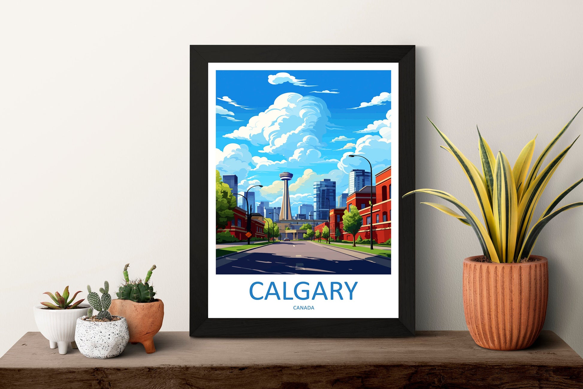 Calgary Travel Print Wall Art Calgary Wall Hanging Home Décor Calgary Gift Art Lovers Canada Art Lover Gift Calgary Gift