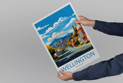 Wellington Travel Print Wall Art Wellington Wall Hanging Home Décor Wellington Gift Art Lovers New Zealand Art Lover Gift Print Wellington