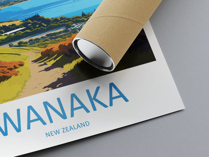 Wanaka Travel Print Wall Art Wanaka Wall Hanging Home Décor Wanaka Gift Art Lovers New Zealand Art Lover Gift Print Wanaka New Zealand Art
