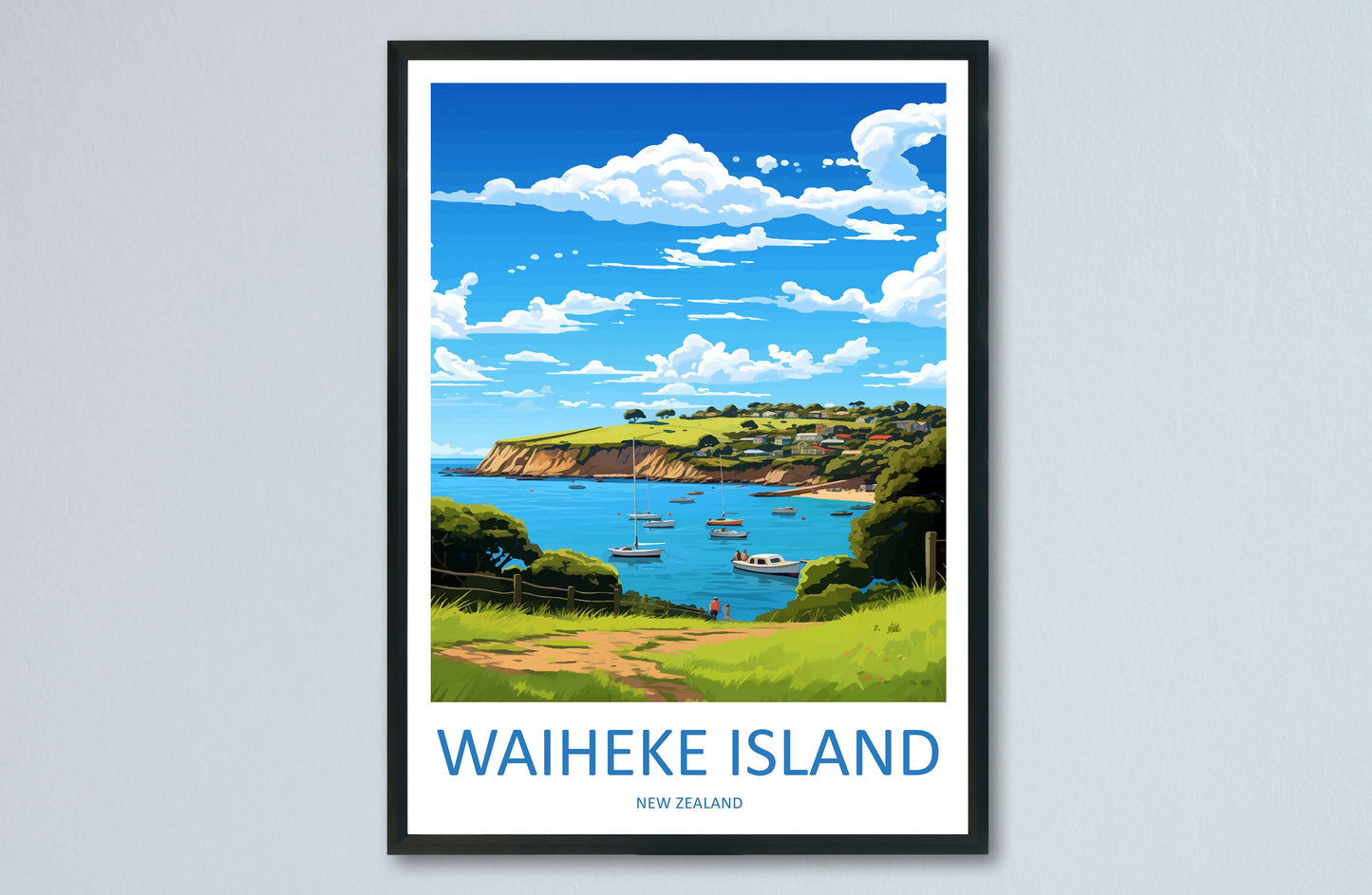 Waiheke Island Travel Print Wall Art Waiheke Island Wall Hanging Home Décor Waiheke Island Gift Art Lovers New Zealand Art Lover Gift Print