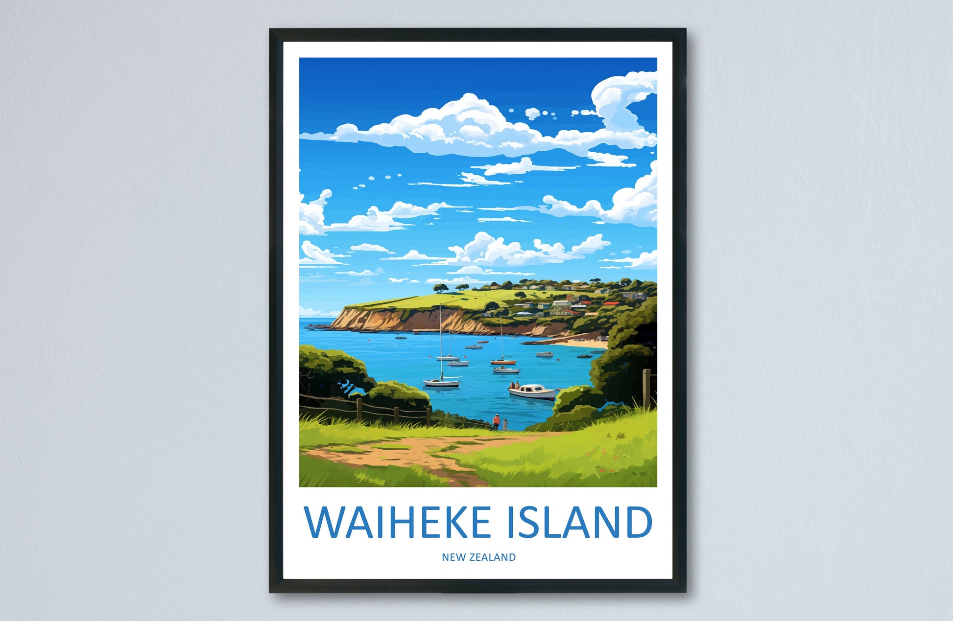 Waiheke Island Travel Print Wall Art Waiheke Island Wall Hanging Home Décor Waiheke Island Gift Art Lovers New Zealand Art Lover Gift Print