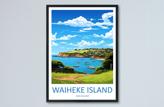 Waiheke Island Travel Print Wall Art Waiheke Island Wall Hanging Home Décor Waiheke Island Gift Art Lovers New Zealand Art Lover Gift Print