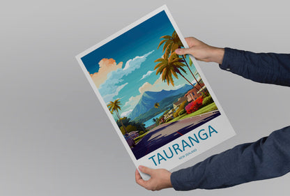Tauranga Travel Print Wall Art Tauranga Wall Hanging Home Décor Tauranga Gift Art Lovers New Zealand Art Lover Gift Print New Zealand Art