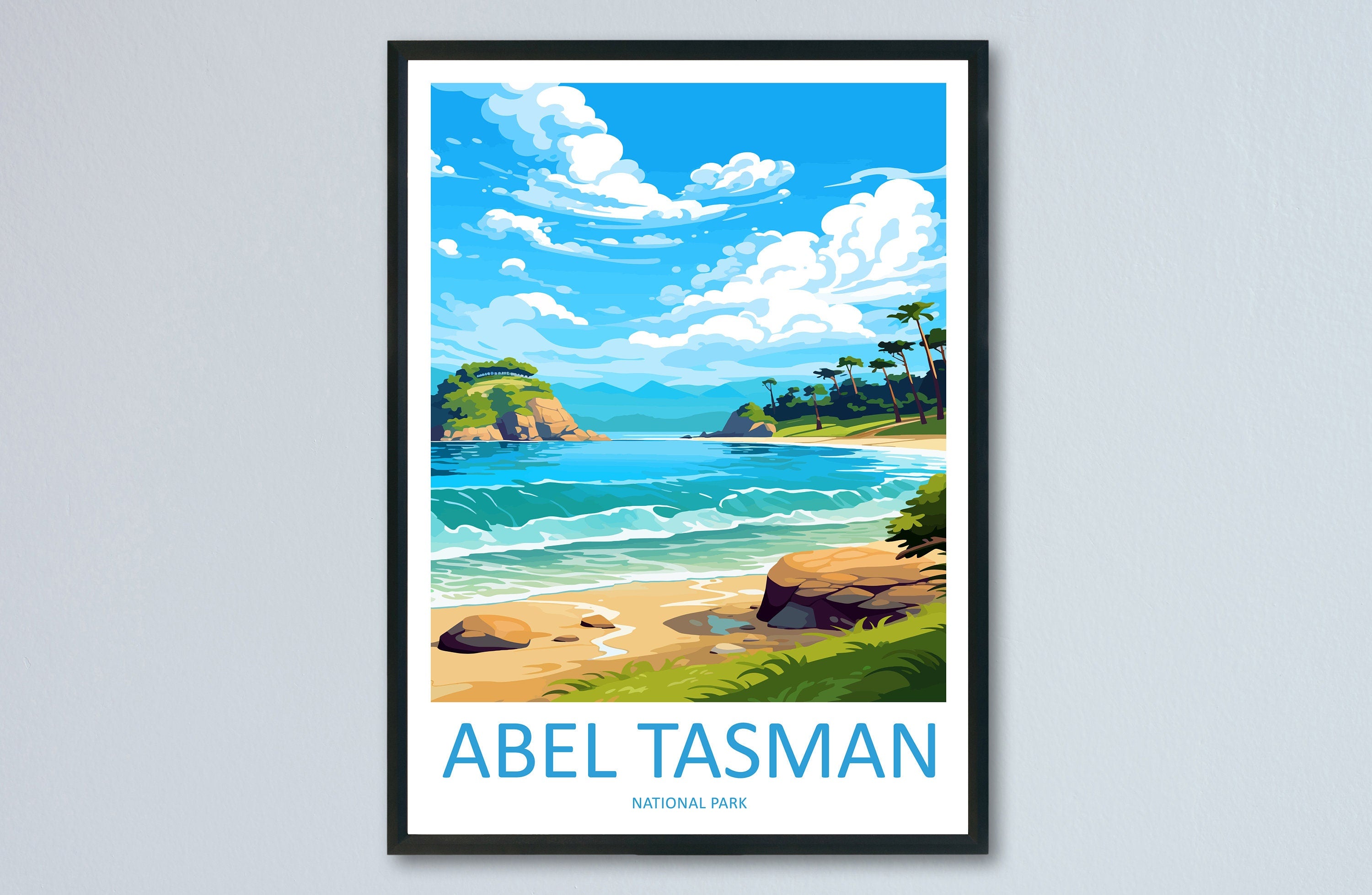 Abel Tasman National Park Travel Print Wall Art Abel Tasman Wall Hanging Home Décor Abel Tasman Gift Art Lovers New Zealand Art Lover Gift