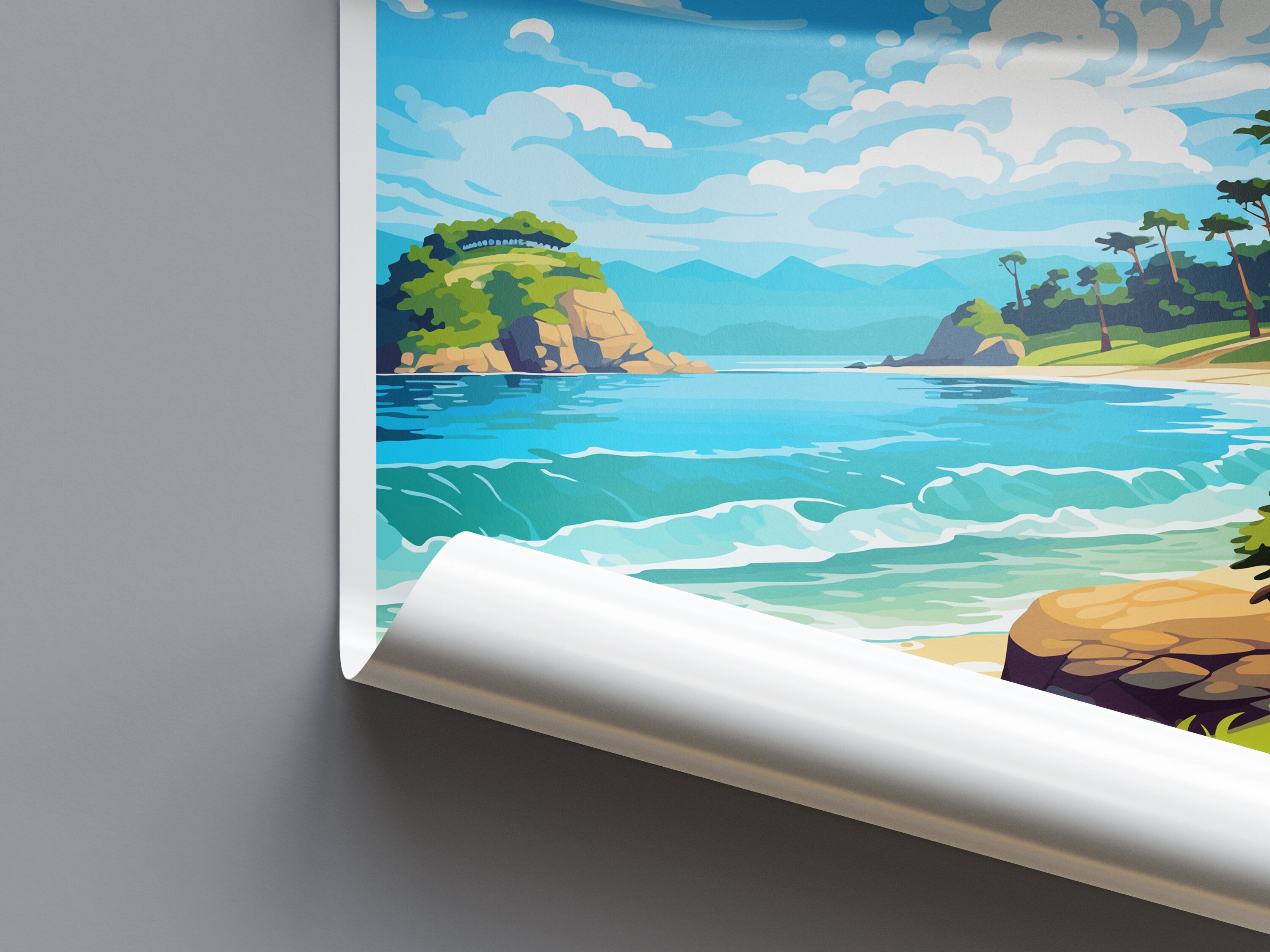Abel Tasman National Park Travel Print Wall Art Abel Tasman Wall Hanging Home Décor Abel Tasman Gift Art Lovers New Zealand Art Lover Gift