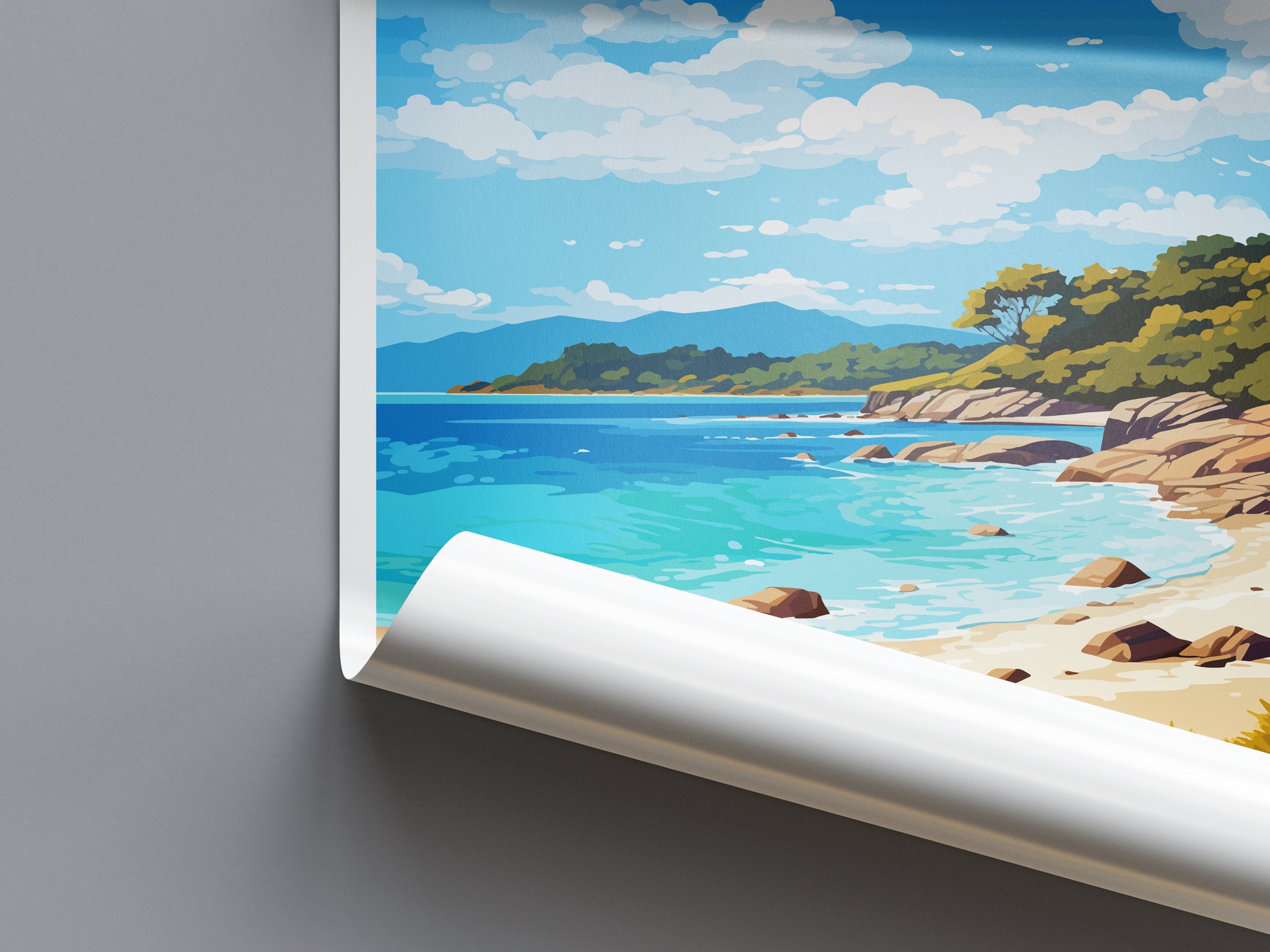 Abel Tasman National Park Travel Print Wall Art Abel Tasman Wall Hanging Home Décor Abel Tasman Gift Art Lovers New Zealand Art Lover Gift